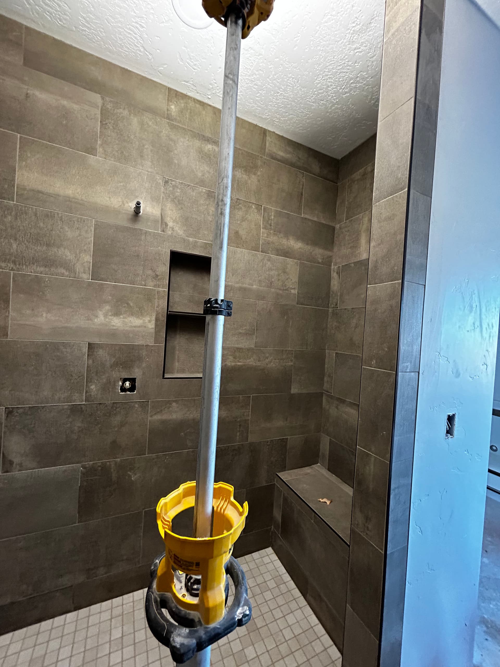 Gallery photos for Stylish Master Shower Renovation with Modern Tile Design: Image #2