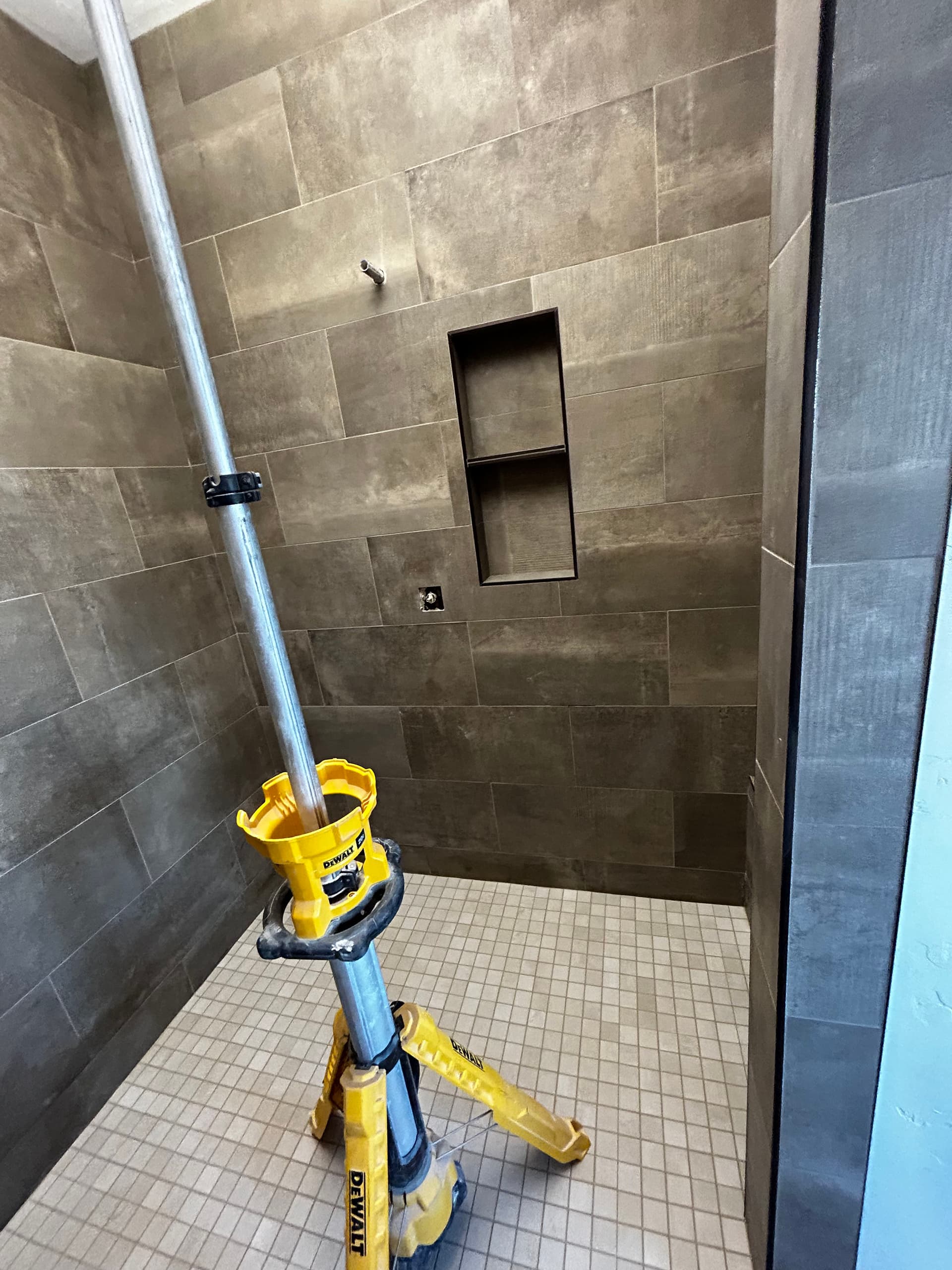 Gallery photos for Stylish Master Shower Renovation with Modern Tile Design: Image #1