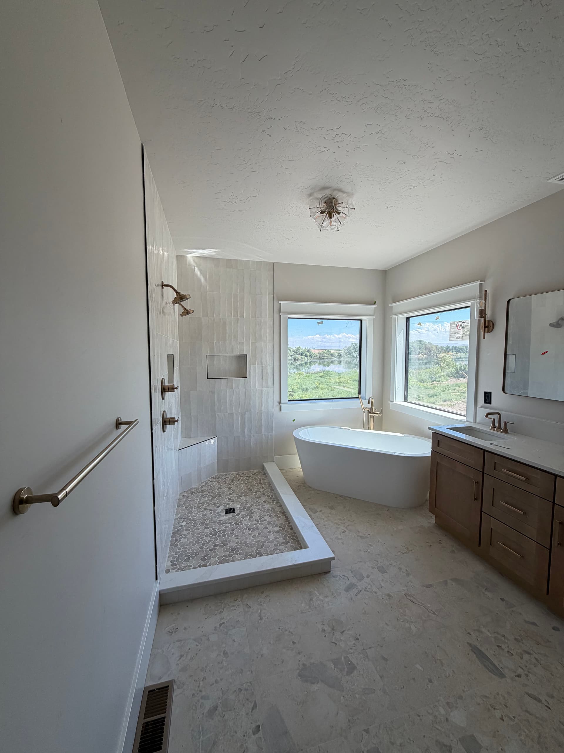 Gallery photos for New Construction Bathroom with Custom Tile Shower and Built-In Niches: Image #1